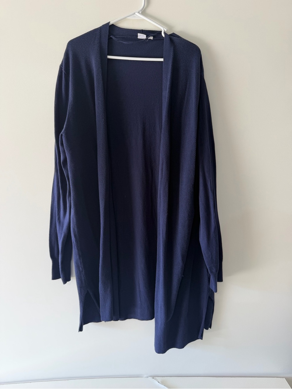 GAP Navy Open-Front Longline Cardigan